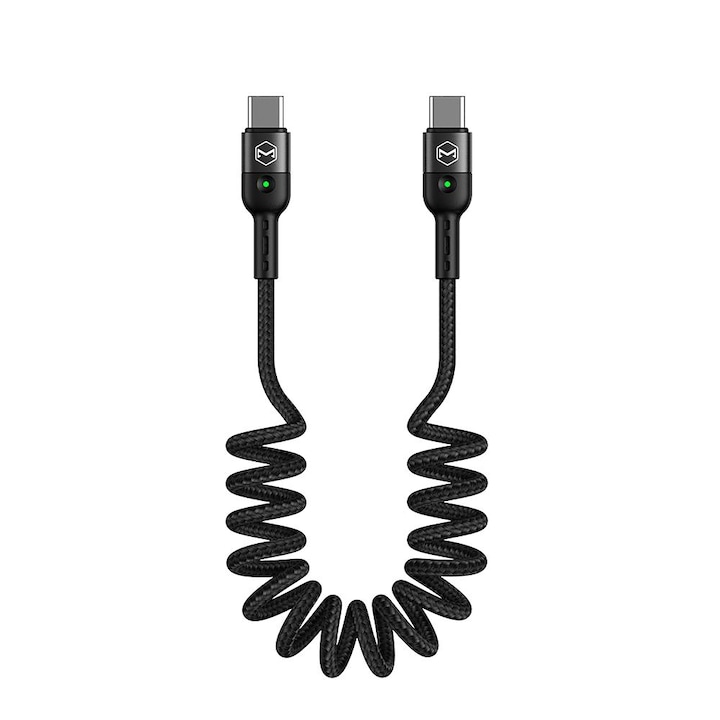 Cablu Omega Series Mcdodo Retractabil Type-C la Type-C , 1.8m, led indicator, PD, Black