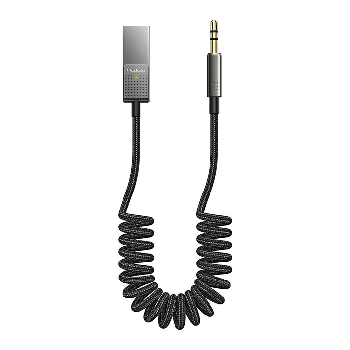Cablu Audio Mcdodo USB la port Jack 3.5mm, bluetooth , 1.7m, Black