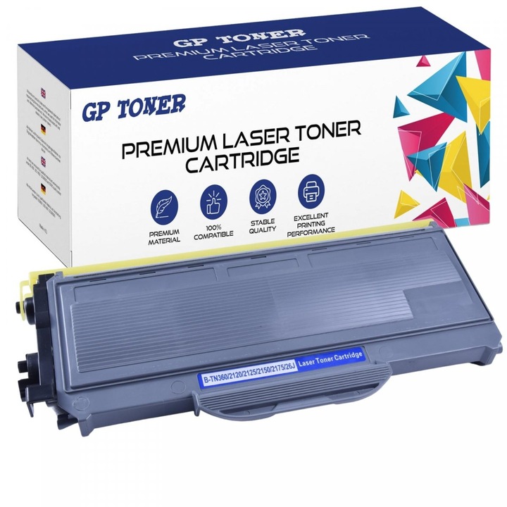 Cartus Toner compatibil cu TN1090XL, 2000 pagini, Negru, pentru Brother DCP 1622W, Brother DCP 1622WE, Brother HL 1222WE