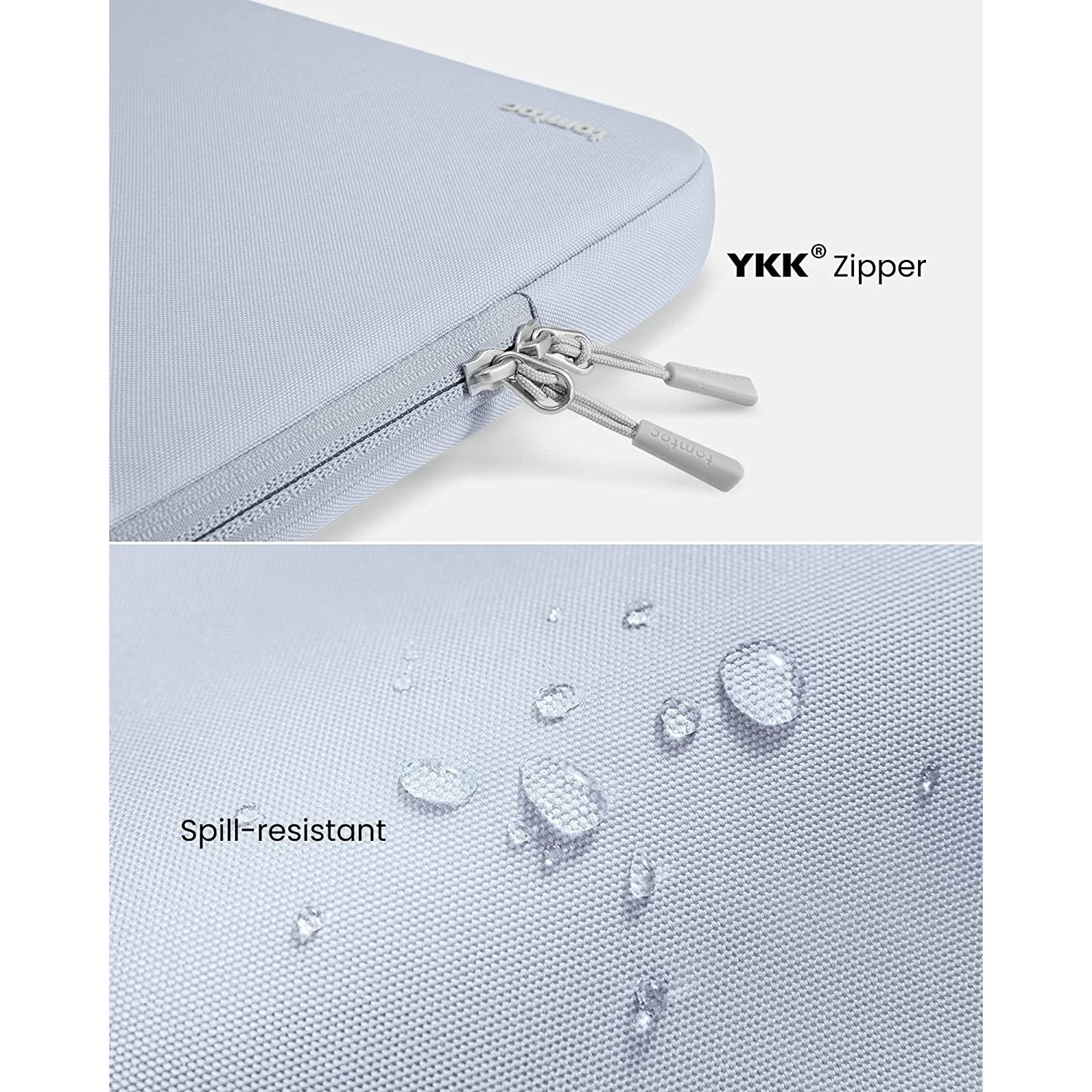 Husa laptop TomToc pentru MacBook Pro, Materiale reciclate, 14 inch, Albastru deschis