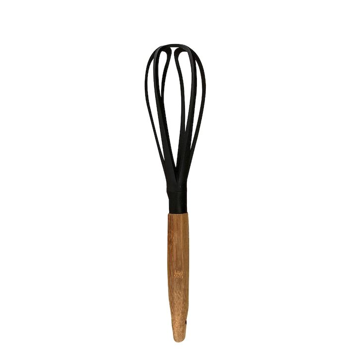 Найлонова кухненска тел с бамбукова дръжка, Frandis, 31 см, черна/естествена, модел 017000