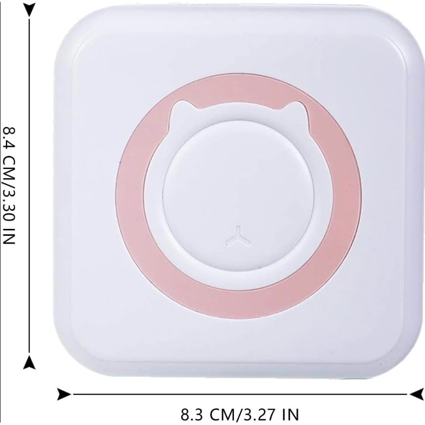 Комплект термопринтер и 10 хартиени ролки, Мини, Bluetooth, Съвместим с ...