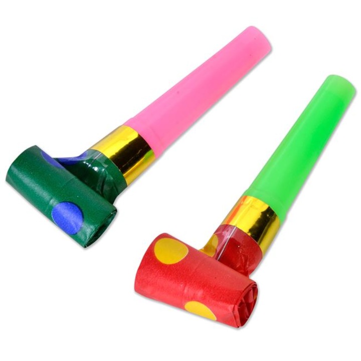 Set 30 suflatori, multicolor, model buline, pentru petreceri