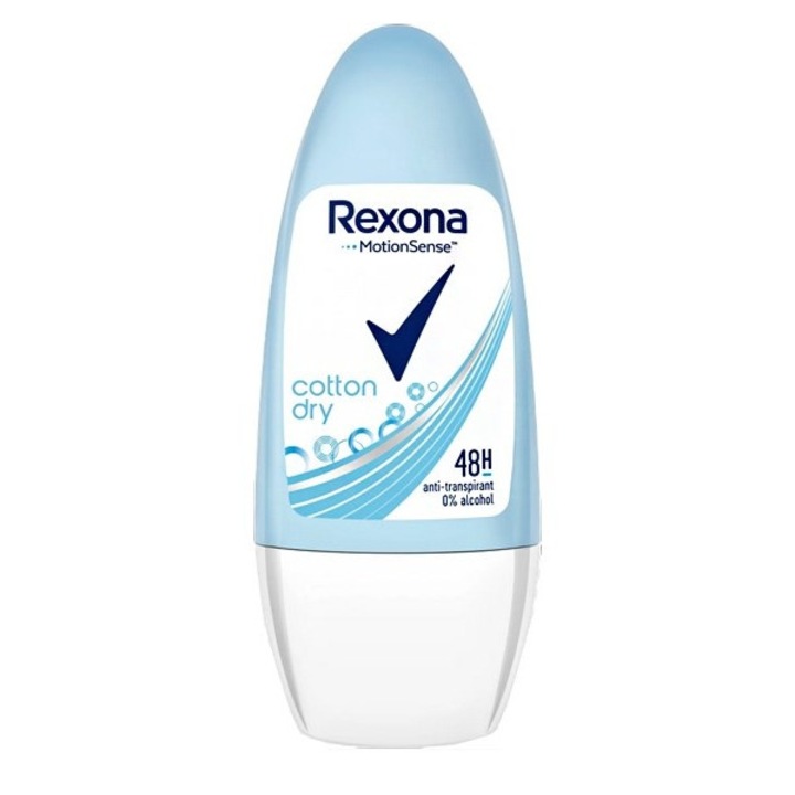 Roll-on izzadásgátló dezodor Rexona Cotton Dry 48H, 0% alkohol, 50 ml