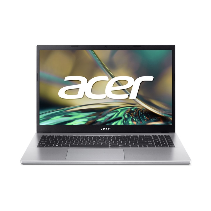Лаптоп Acer Aspire 3 A315-59-39M9, NX.K6TEX.011.8GB.250SSD, 15.6", Intel Core i3-1215U (6-ядрен), Intel UHD Graphics, 8 GB 3200 MHz DDR4, Сребрист