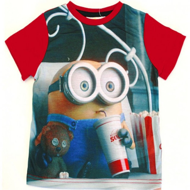Minions póló, piros, 3/98