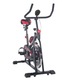 Bicicleta spinning Avl, Greutate utilizator 110 Kg, bicicleta de interior silentioasa, Negru/Rosu