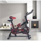 Bicicleta spinning Avl, Greutate utilizator 110 Kg, bicicleta de interior silentioasa, Negru/Rosu