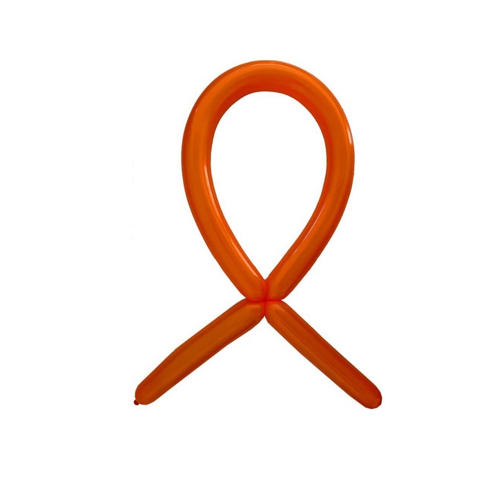 100 db hosszú modellező lufi készlet, 125 cm x 4,5 cm, narancs