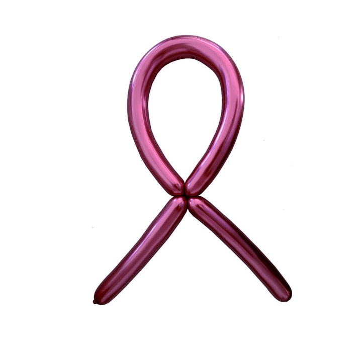 100 db hosszú modellező lufi készlet, 125 cm x 4,5 cm, piros króm