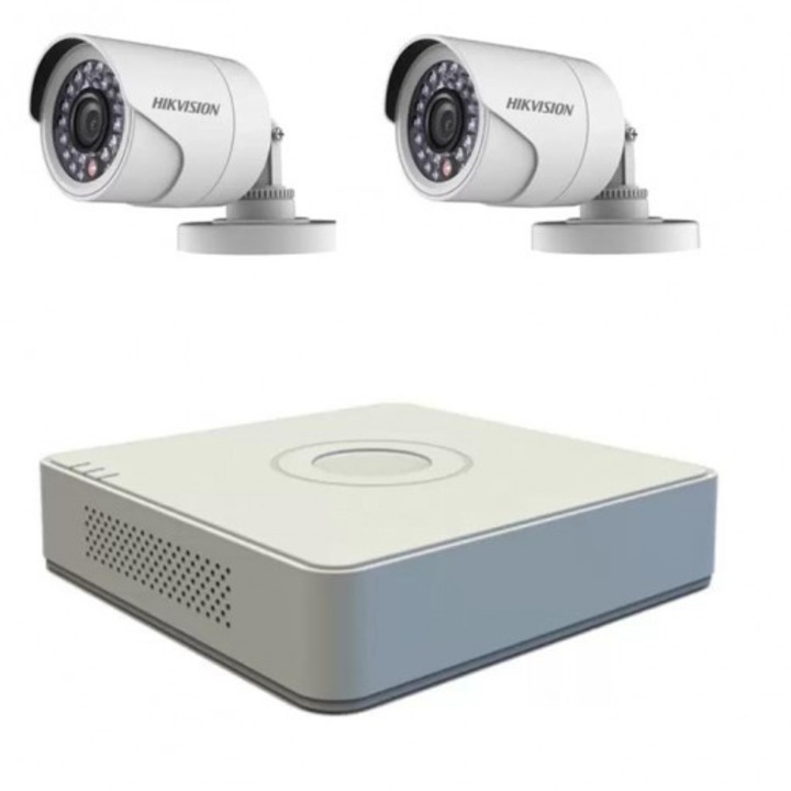 Szett - HIKVISION Full HD videó megfigyelő rendszer - 2 db 2MP kamera