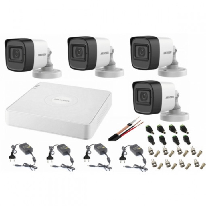 Kit - HIKVISION Full HD Video Surveillance System - 4 db 2MP kamera - HDD és tartozékok