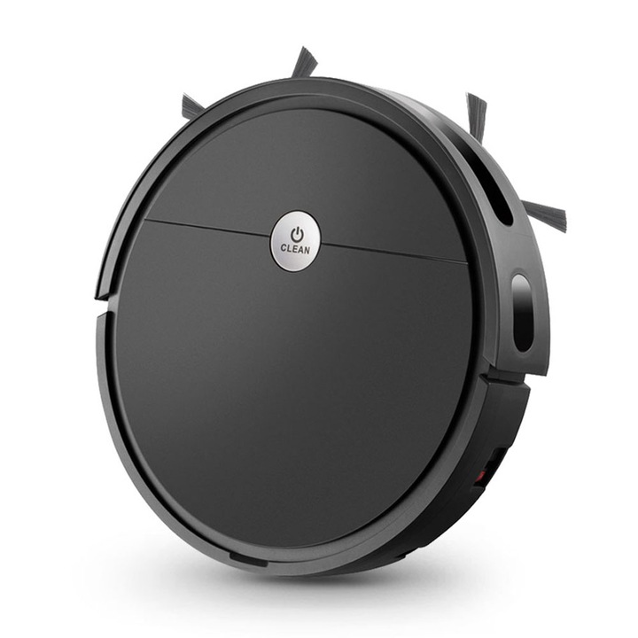 Робот прахосмукачка Delphi PST-M1, Wi-Fi, Tuya Smart, Черен