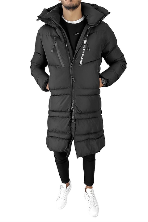Мъжко яке, DeHaine, ежедневно, дълго, 1550, черно