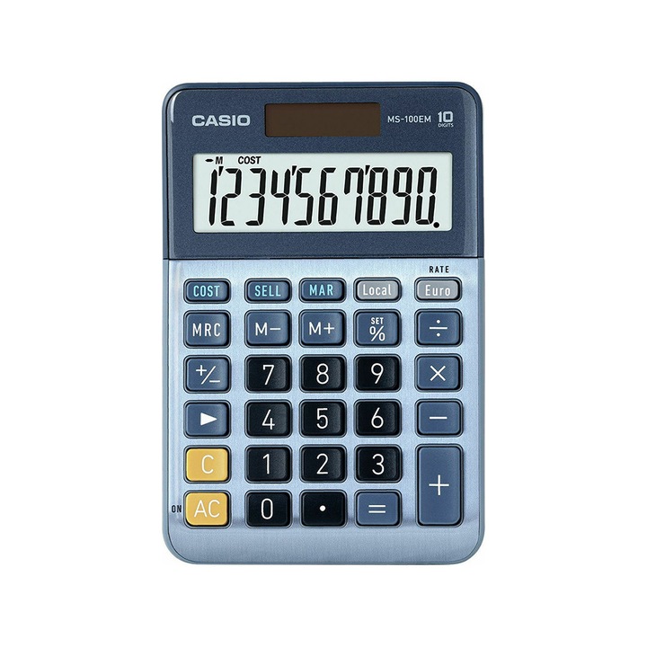 Casio asztali számológép, 10 számjegyű, kék