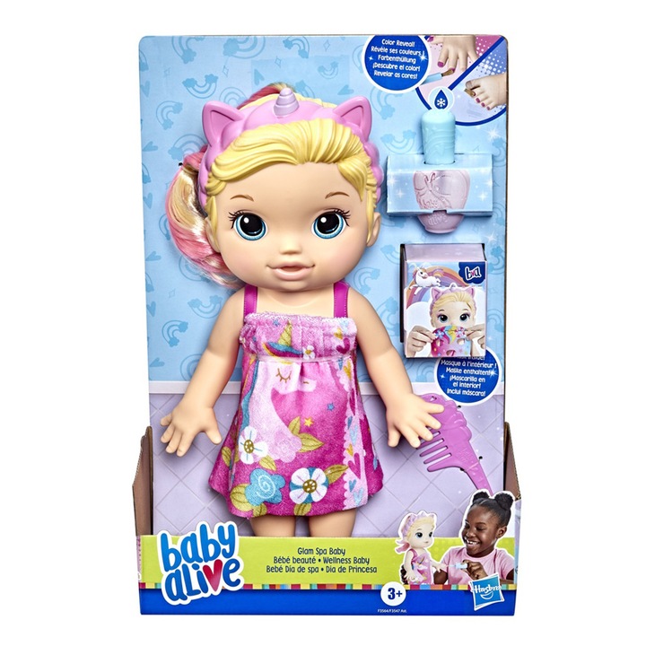 Papusa, Hasbro, Baby Alive, +3ani, Multicolor