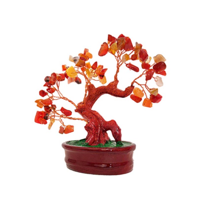 Copacel Feng Shui GOBI cu agate, decorativ pentru pietre semipretioase pentru siguranta