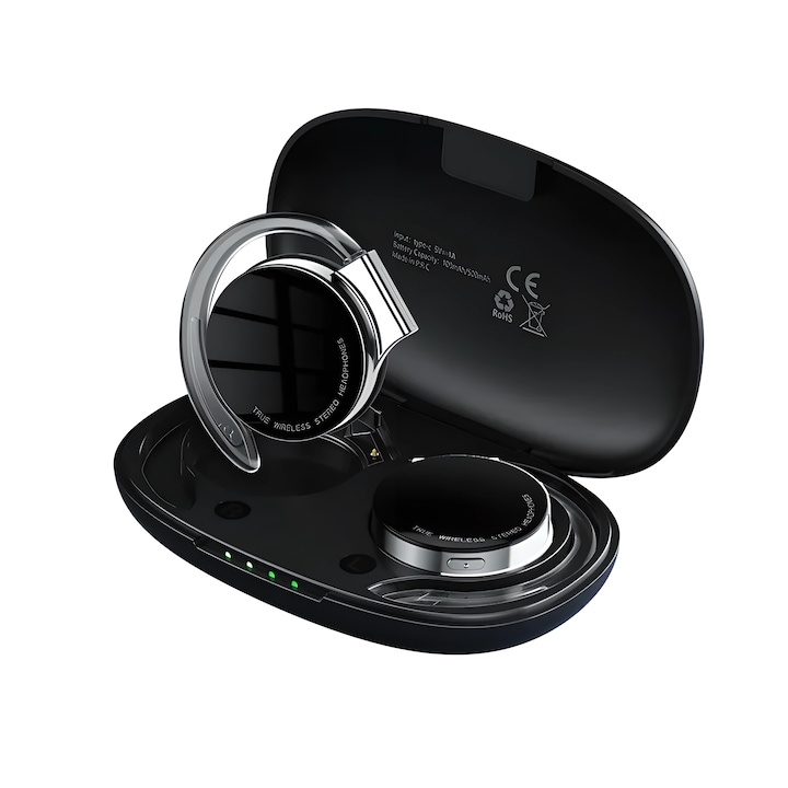 Слушалки Bluetooth Nivero® Pro Run, Bluetooth 5.2, 50 часа автономност, Сензорно управление, HD разговор, ENC, Двоен микрофон, Водоустойчивост, Нощна светлина