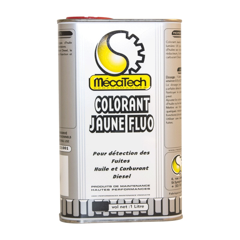 Colorant fluorescent detector scurgeri MecaTech COLORANT JAUNE FLUO, 1L