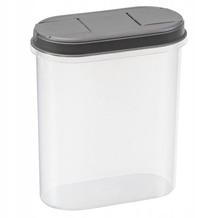 Cutie alimente Plast Team, Plastic, 2.4l, Transparent/Gri