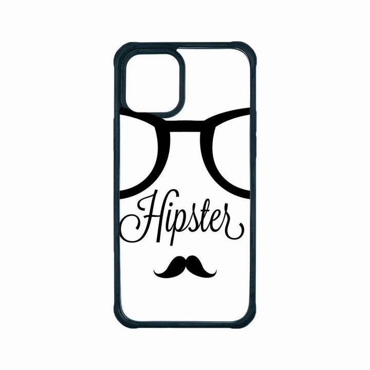 Husa Premium Antisoc Policarbonat/TPU, Compatibila Cu Apple iPhone 12 Mini, Hipster, Rezistenta la socuri, Protectie Camera, AP 12