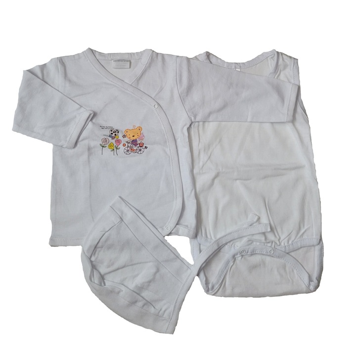 Set bluza, body si caciulita Handmade Minis Boutique, 3-6 luni