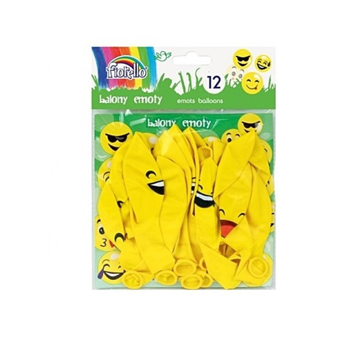 Комплект от 12 балона Emoticon 30.5см
