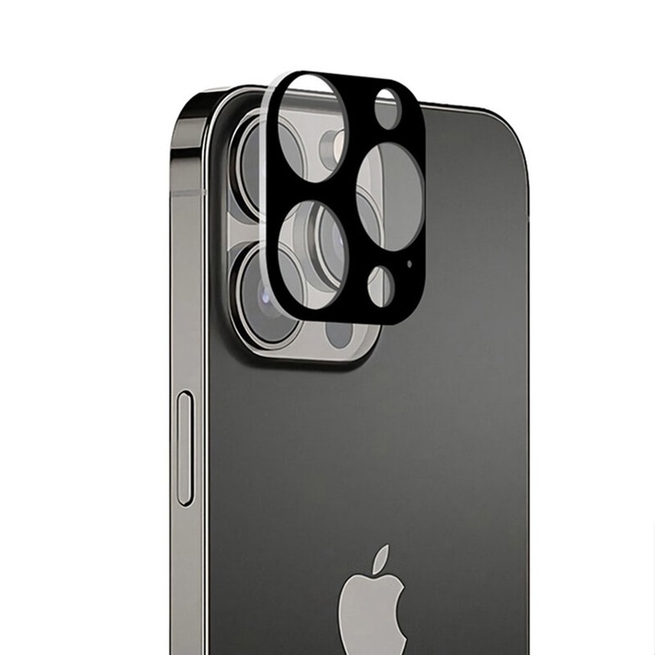Фолио за камера за iPhone 15 Pro, Techsuit Full Camera Glass, черно