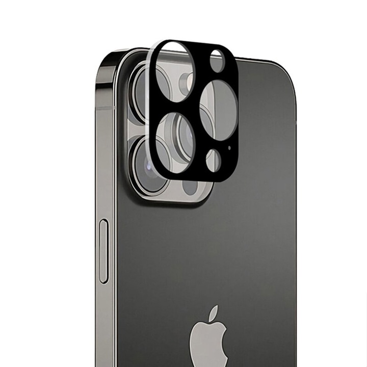 Kamerafilm iPhone 13 Pro / 13 Pro Max készülékhez - Techsuit Teljes kamera üveg - fekete