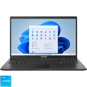Laptop ASUS X1500EA cu procesor Intel Core i3-1115G4 pana la 4.10 GHz, 15.6", Full HD, IPS, 8GB, 512GB SSD, Intel UHD Graphics, Windows 11 Home in S Mode, Indie Black