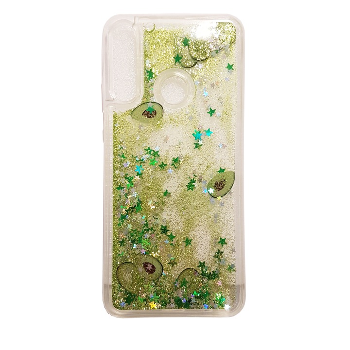 Кейс за Huawei Y6p, Liquid Glitter case Avocado
