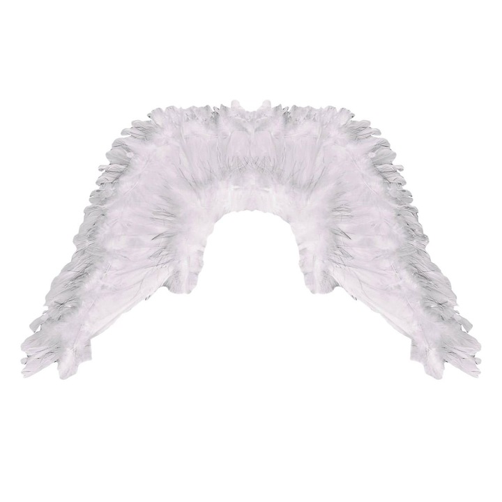 Бели ангелски крила за коледно парти, 70 х 50 см