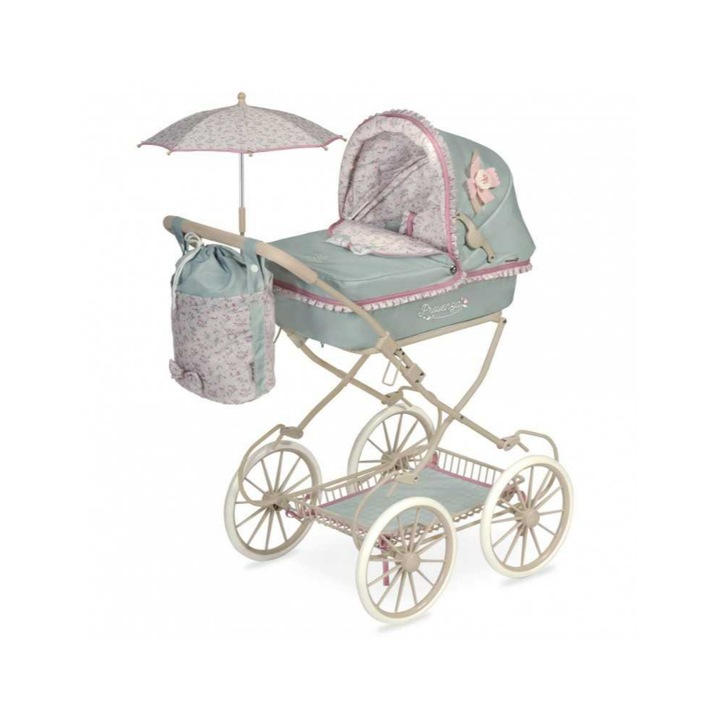 Carucior pentru papusi + accesorii, De Cuevas, 81x80x42 cm, Multicolor