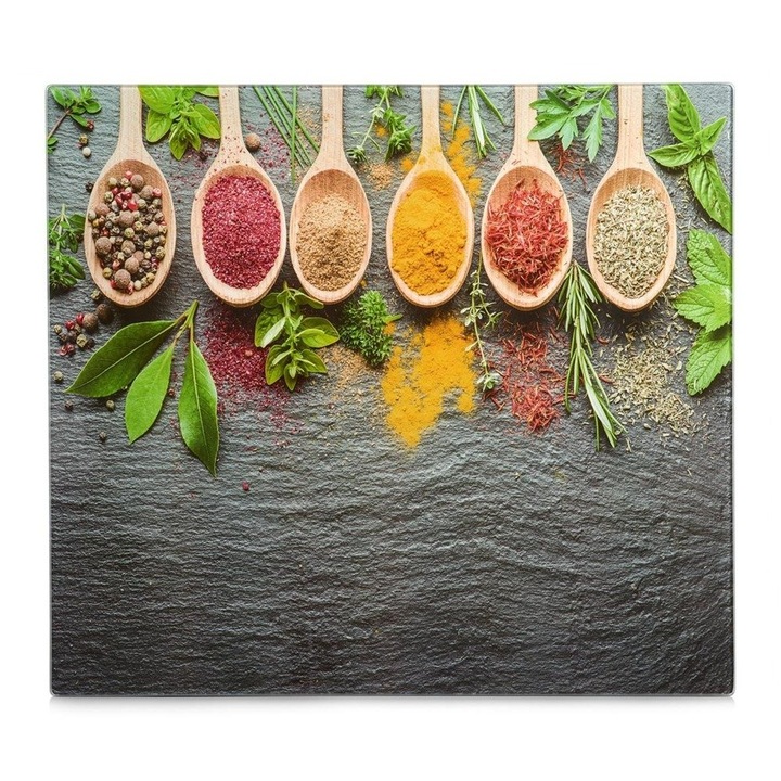 Plita de protectie din sticla Spices, Zeller, multicolor