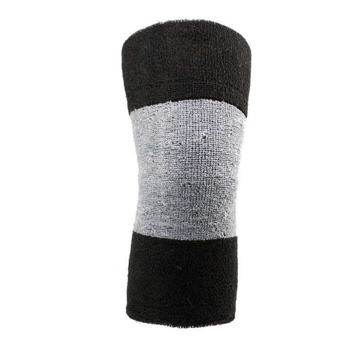 Genunchiera, Poliester, Marime universala, Negru/Gri