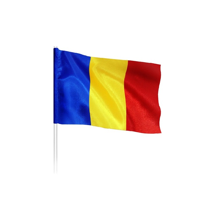 Set 12 Steaguri tricolore cu stema, 30 cm x 45 cm, Romania / flag / drapel