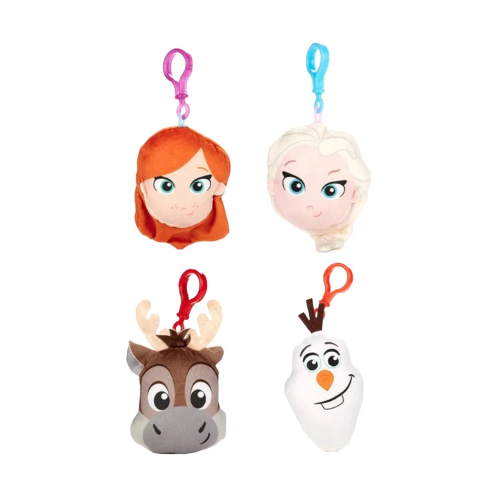 Disney, játék készlet kulcstartóval Frozen 2 Anna, Elsa, Sven, Olaf 10cm, 4 db