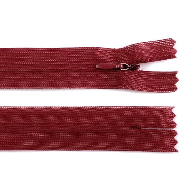 Fermoar ascuns nedetasabil Kyrra, lungime 35 cm Bordo