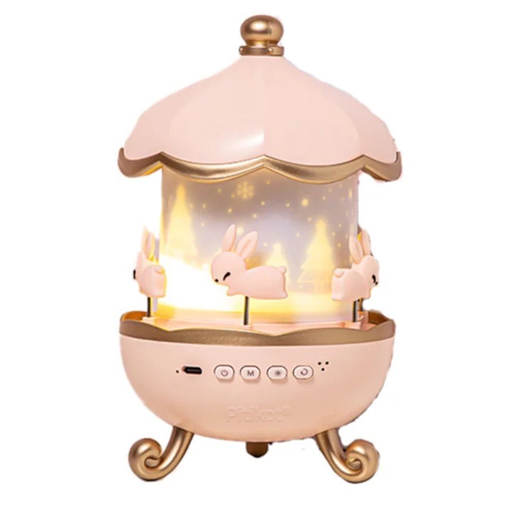 Lampa de noapte, de veghe Pitikot®, pentru copii sau bebelusi, cu proiector de stele, lumina ajustabila, cu functii muzicale prin bluetooth si boxa, Pitikot®