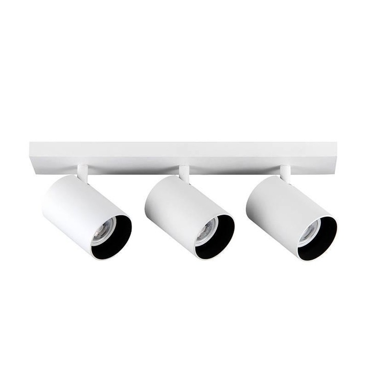 Смарт спот LED RGB Yeelight Smart Spotlight, Wi-Fi, Троен, 3xGU10, 1050 лумена, Димируем, Бяла и цветна светлина (2700-6500K), Гласово управление, Бял, Енергиен клас G