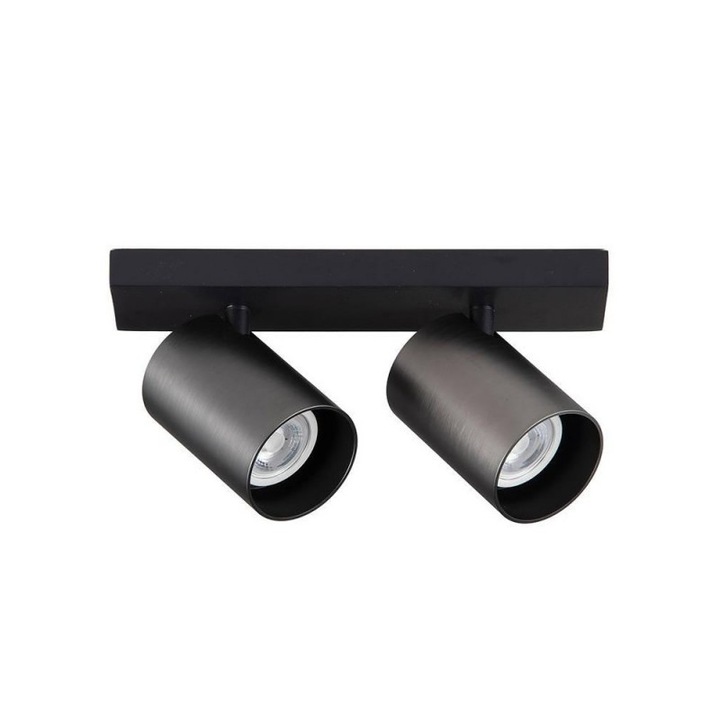Спот LED RGB Yeelight Smart, Wi-Fi, GU10, Двоен, Димируем, 350 лумена, Бяла и цветна светлина (2700-6500K), Гласово управление, Черен, Енергиен клас G