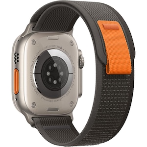 Curea smartwatch, Safemore, Nylon, Compatibila cu Apple Watch 1/2/3/4/5/6/SE/7/8, 42/44/45/49mm, Negru-Gri