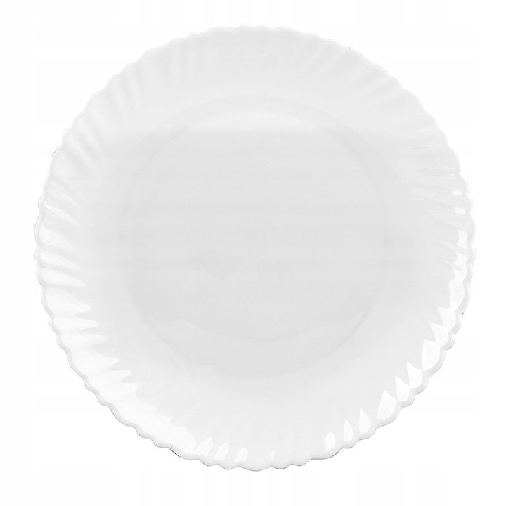 Farfurie Festa Italia, Sticla, 23.5cm, Alb