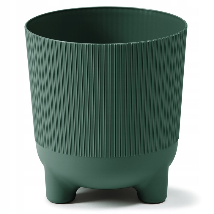 Ghiveci Flori Aria Jumper, Lamela, Plastic, 15.3 cm, Verde