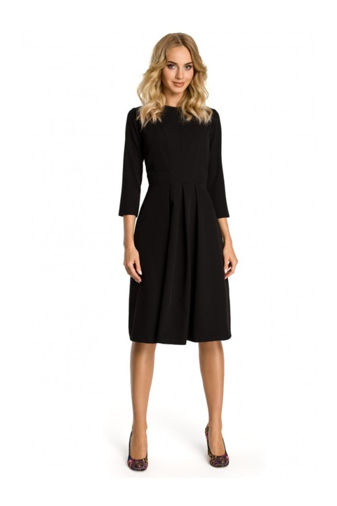 Дамска рокля, MOE, Полиестер/Вискоза, Черна, 2XL