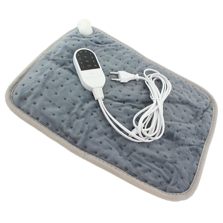 Perna incalzire electrica cu telecomanda, Zola®, cu control al temperaturii, 30 x 40 cm, gri