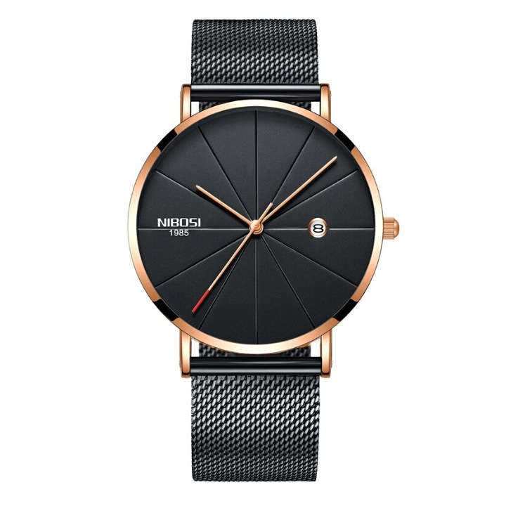 Óra Nibosi V2 2321 Black & Gold-Rose