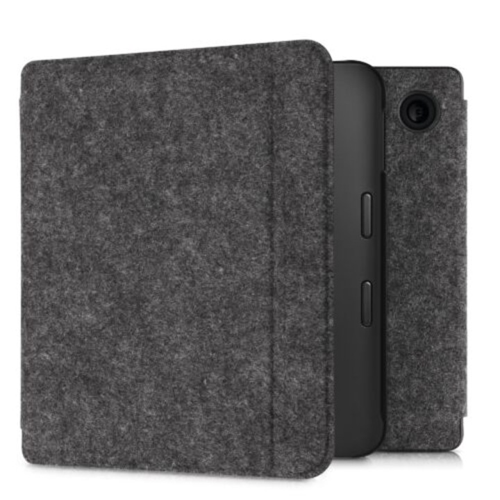 Védőtok Kobo Libra 2, Kwmobile, szürke, textil, 57171.19