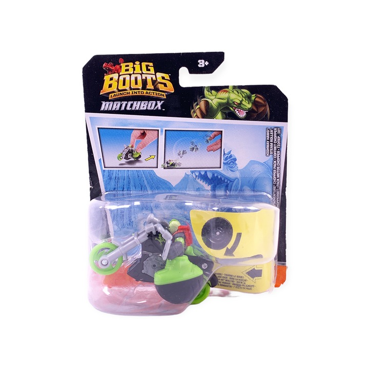 Фигурка Matchbox Big Boots Motor 212469, Големи крака неваляшки, Многоцветен