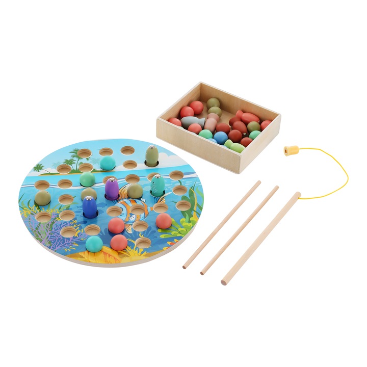 Дървена семейна играчка - риболов